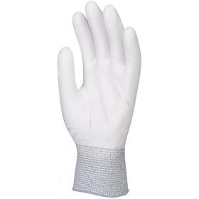 Gant polyester blanc avec paume enduite Réf. : PG6111