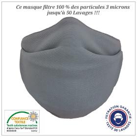 Masque Tissu Dga 50 Lavages Gris (préconisation Afnor)