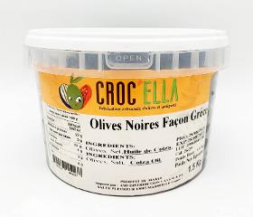 Olives noires façon grèce 1.5kg CROC'ELLA pour professionnel alimentaire