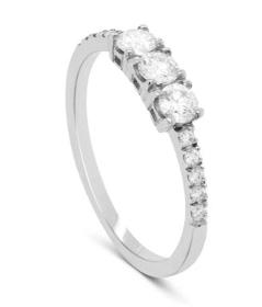 Bague Trilogie diamants 0,30 ct / 10 bts - 0,07 AB2314