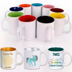 Mugs intérieur couleur personnalisables 330 ml