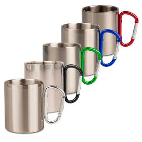 Mug métal inox anse mousqueton personnalisable