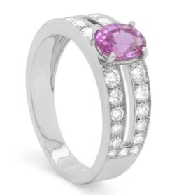 Solitaire saphir rose / bts - 0,59 ct B222