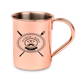 Mug métal couleur cuivre personnalisable