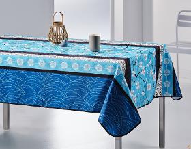 Nappe rectangulaire anti tâche – Bleu et Fraîche