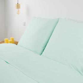 Drap plat coton polyester AISANCE vert d’eau