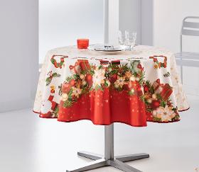 Nappe ronde anti tâche – Noël