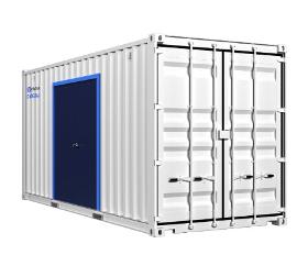 Local de stockage en container de 20 pieds avec porte de service double