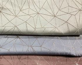 Jacquard déco tamisant avec motifs géométriques