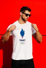 Tee-Shirt manches courtes officiel "Flamme" homme JO PARIS 2024