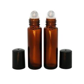 Lot de 2 roll-on verre ambré et bille acier