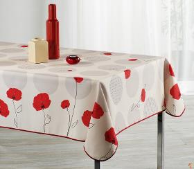 Nappe rectangulaire anti tâche – Coquelicot