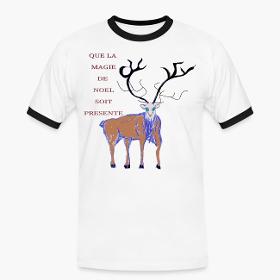 T-Shirt Le renne bleu T-shirt contrasté Homme