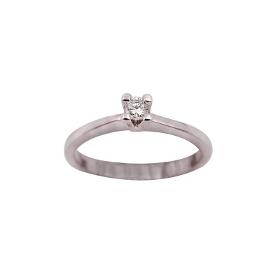 Solitaire en or blanc 18 carats 2.55grs