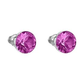 Boucles Puce Fuchsia - Cristaux SWAROVSKI