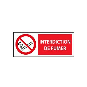 Panneau interdiction de fumer 200 x 80 mm