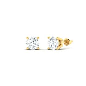 Boucles d'Oreilles Solitaire Diamant en Sertissage Griffes