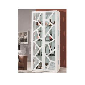 Vitrine Design 2 Porte En Bois Laque Et Verre 1701