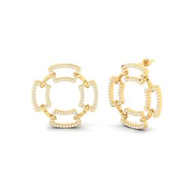 Boucles d'Oreilles Liens en Diamant Étincelantes