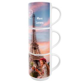 Mug personnalisé empilable blanc