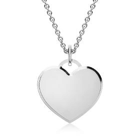 Pendentif coeur argent personnalisé - 1800