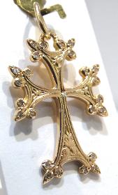 Modèle PRESTIGE Croix Arménienne en or (3.42 g ) avec 24 diamants de 0,01 soit