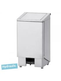 Poubelle Inox, À Pédale, Couvercle Avec Vérin, 60 Litres