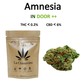 Amnésia Haze – Fleur de CBD – LA CHÈNEVIÈRE CBD vendu en 5 gr