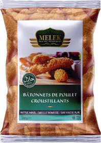 E222 : Melek Batônnets de poulet croustillant 1800gr (4pc par colis)