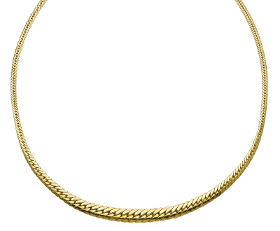 9K COLLIER ANGLAIS CHUTE 7.2MM 45CM