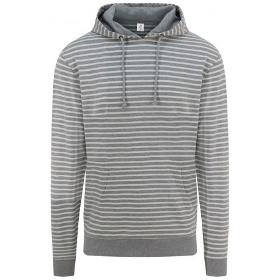 Sweat hoodie marinière à capuche coupe confortable, 260 g/m²