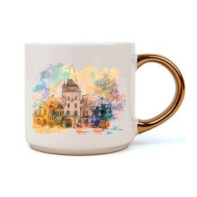 Mug personnalisable anse or