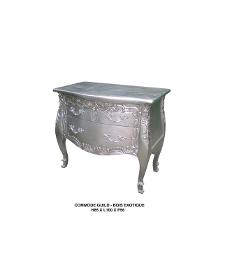 Commode argentée