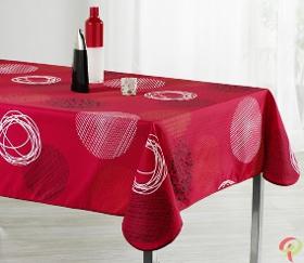 Nappe rectangulaire anti tâche – Fantaisie rouge