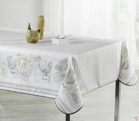 Nappe rectangulaire anti tâche – Maison de campagne blanc