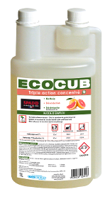 FLACON DOSEUR VIDE SPADO PRO ECOCUB TRIPLE ACTION SOLS 3D PAMPLEMOUSSE