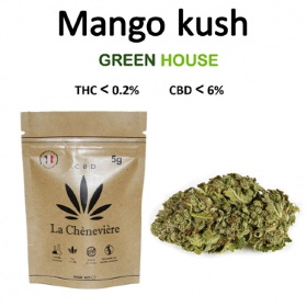 Mango Kush – Fleur de CBD – LA CHÈNEVIÈRE CBD vendu en 5 gr