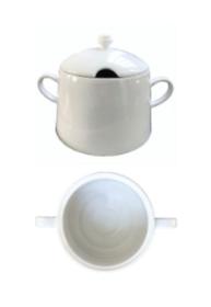 SOUPIÈRE EN PORCELAINE BLANCHE 22 CM