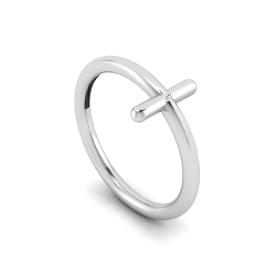 Bague Cercle Minimaliste avec Solitaire Diamant