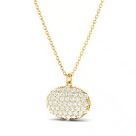 Pendentif Cocktail Pavé Ovale Radieux