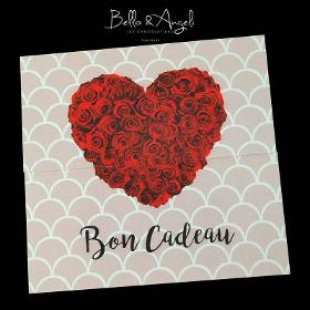 CARTE CADEAU  ROSE COEUR  LOVE U