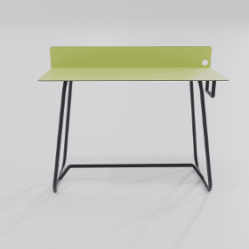 Bureau design Mary au revêtement naturel vert pop