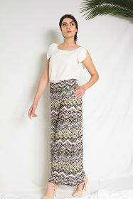 Printed Wide Leg Trouser