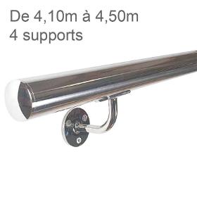 Rampe Murale En Inox Poli - 4m10 À 4m50