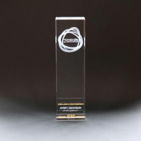 Trophée plaque en verre 