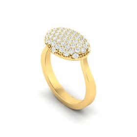 Bague Cocktail Pavé Ovale Étincelante