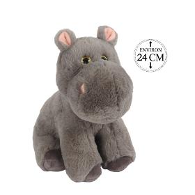 Peluche Hippopotame Assis 24cm