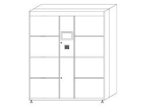 SMARTPARK - Module maître 8 casiers (S)