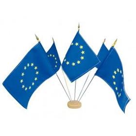 Lot Drapeaux Union Européenne De Table