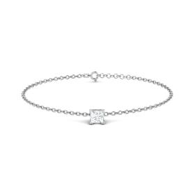 Bracelet Solitaire Taille Princesse Élégance Royale